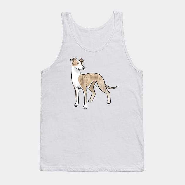 Dog - Whippet - Brindle and White Tank Top by Jen's Dogs Custom Gifts and Designs